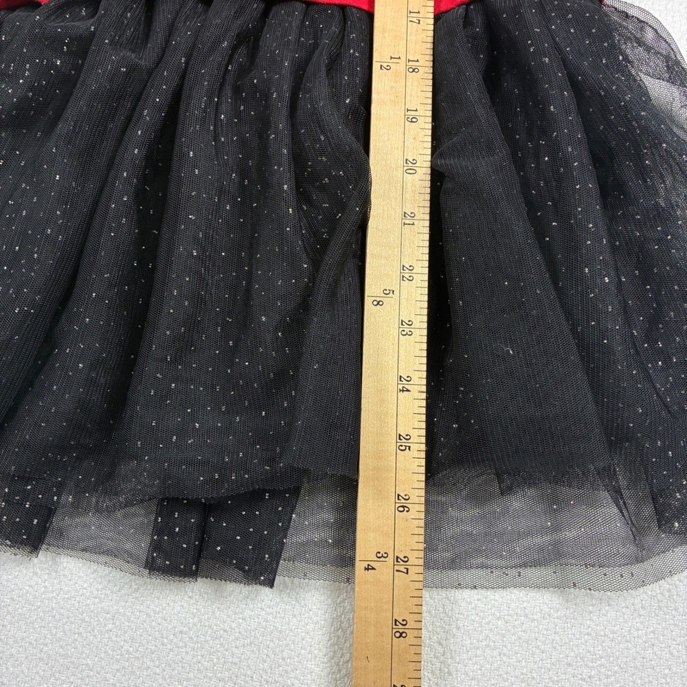 Two Disney Minnie Mouse Tutu Dresses Red Black Sparkles Princess Fairytale 6X - Picture 6 of 12